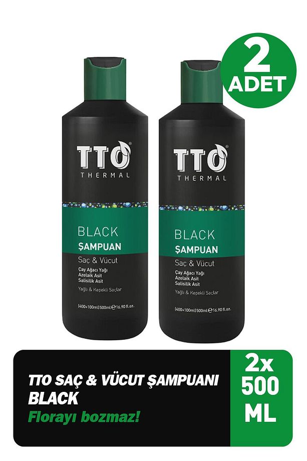 Black Saç ve Vücut Şampuanı 400+100 ml 2 Adet - 1