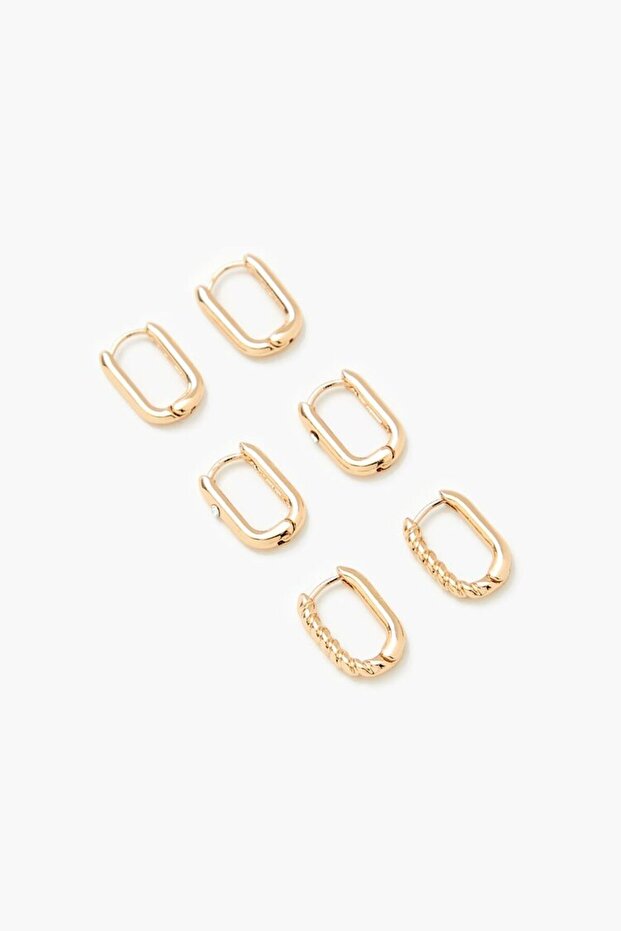 Oval Halka Küpe Seti - 2