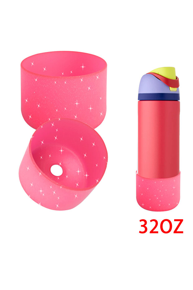 shanmei-32oz For Owala New Coaster 24oz 32oz 40oz Deep Rose Anti-Slip Protective Sleeve Bottom Bumpe