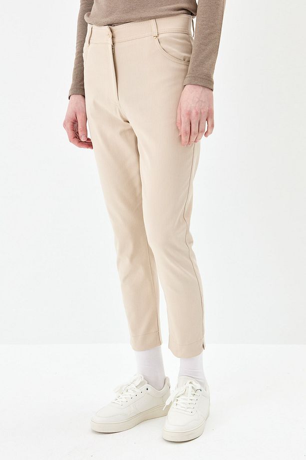 Dar Paça Kanvas Pantolon Bej - 5