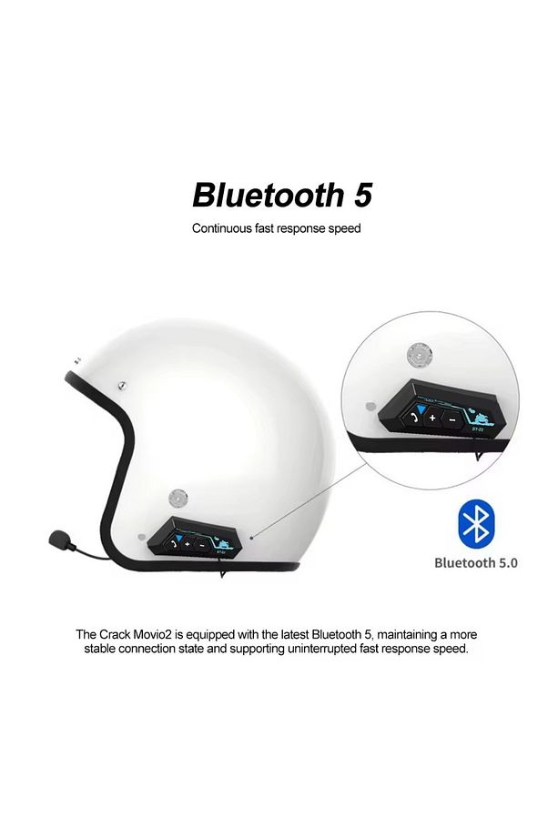 BT22 Intercom Bluetooth Kask Kulaklık – Motor Kurye ve Sürücüler İçin, Su Geçirmez, Gürültü Önleyici - 7