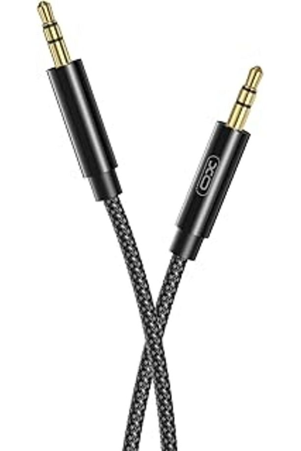 Xo 3.5Mm Aux Ses Kablosu R211C, 1 Metre Örgü Kaplama, Araba Ve Kulaklık Uyumlu, Hd Ses, Dayanıklı K - 1