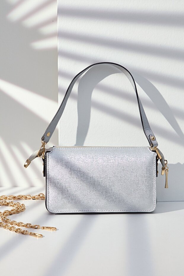 Çapraz Askılı Çanta Gümüş - 6