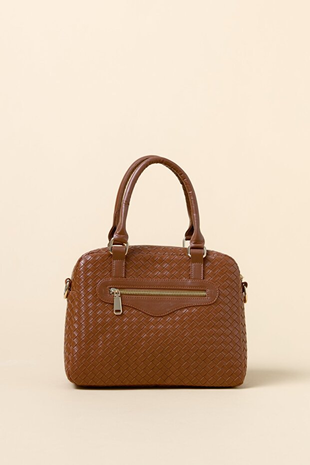 Çift Gözlü Satchel Çanta Taba - 3