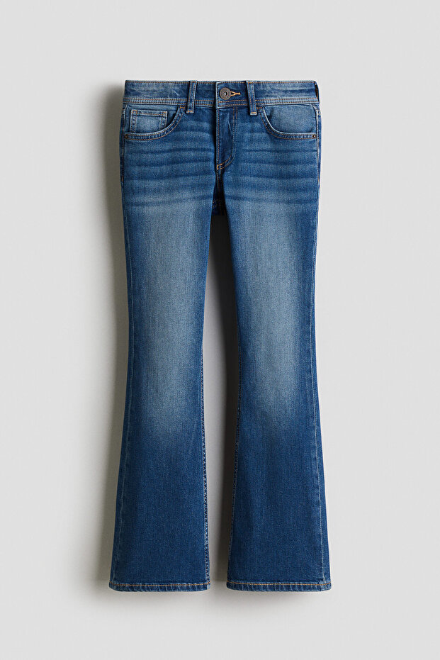 Flared Leg Low Jeans - 3