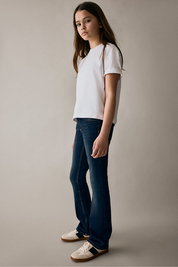 Bootcut Leg Low Jeans - 4