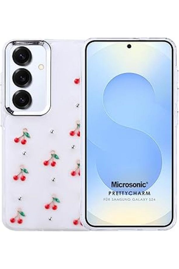 Microsonic Samsung Galaxy S24 Plus Kılıf Prettycharm Cherry [galaxy S24 Plus Ile Uyumlu Kılıf - Kır - 1