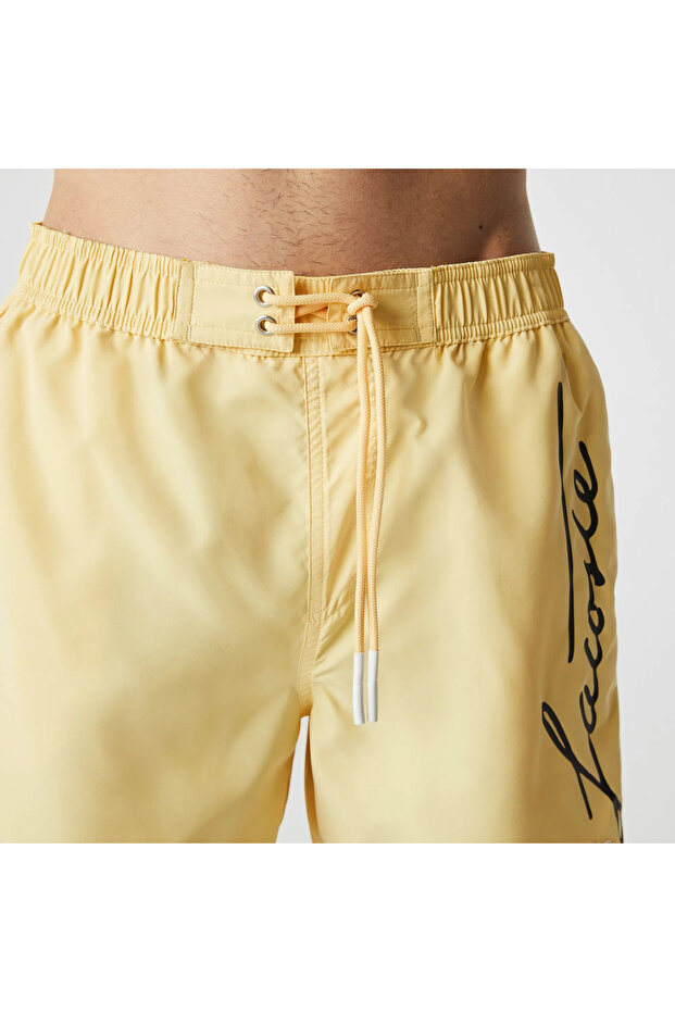 Erkek Baskılı Mavi Mayo Şort - 2