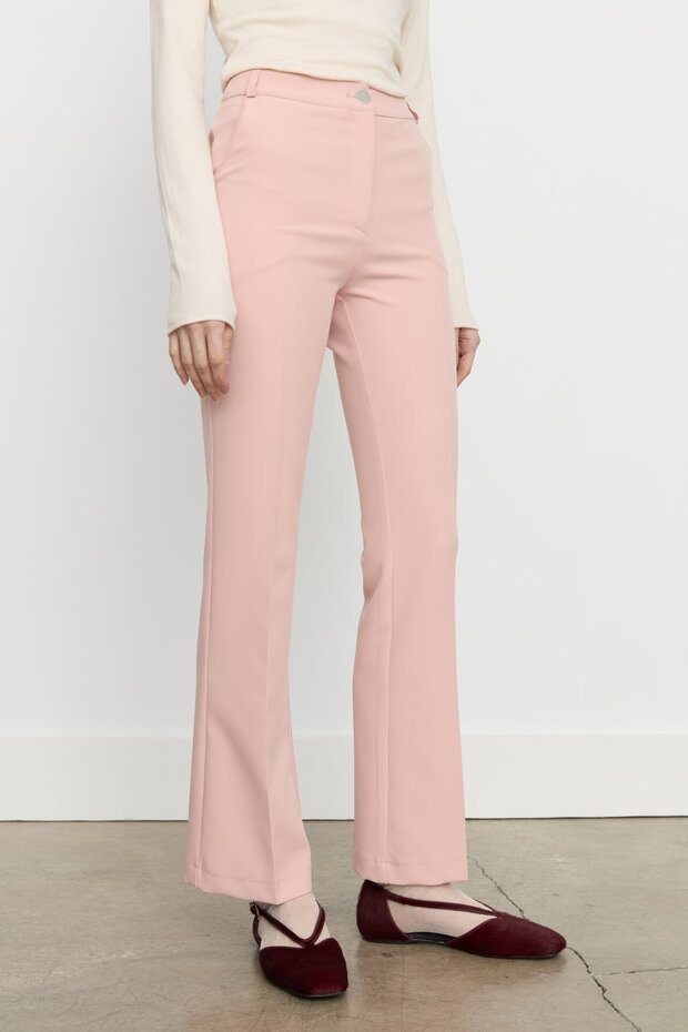 Ütü İzli İspanyol Paça Pantolon Somon - 6