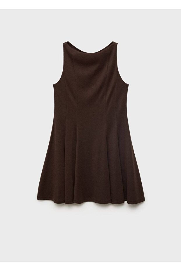 Pileli evaze elbise - 3