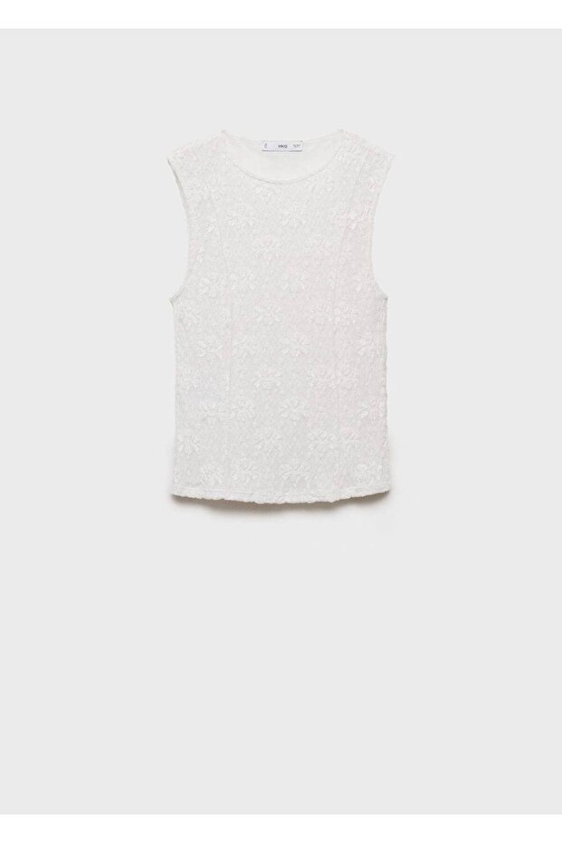 Askılı dantel tişört - 3