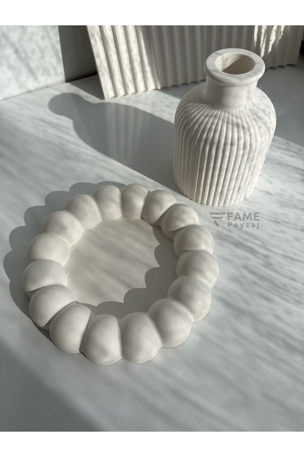 2li Vazo Ve Bubble Tabak Seti, Dekoratif Biblo, Obje, Pinterest, Bohem (ÇİÇEKLER DAHİL DEĞİLDİR) - 3