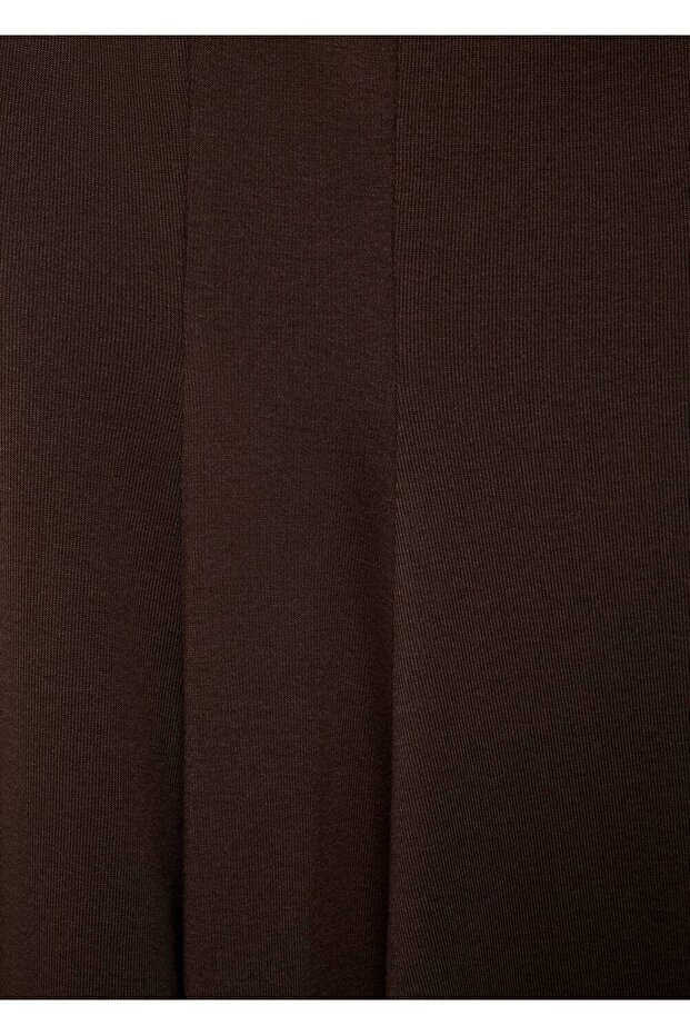 Pileli evaze elbise - 6