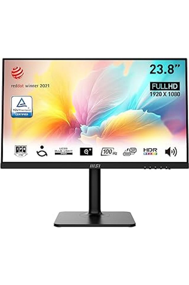 Msi 23.8" Modern Md2412p Kurumsal Monitör, Flat, Fhd, 16:9, Ips 100hz 1ms Adaptive-sync, Pivot, Typ - 1