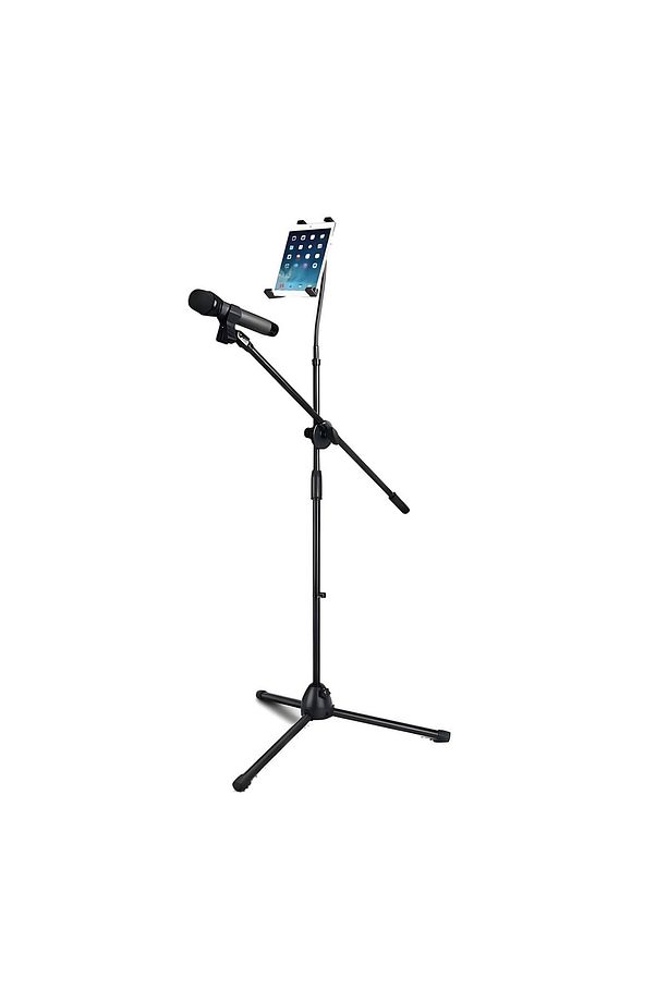 Tablet Tutuculu 360 Döner Profesyonel Metal Mikrofon Standı 140 cm - FC1077 - 1