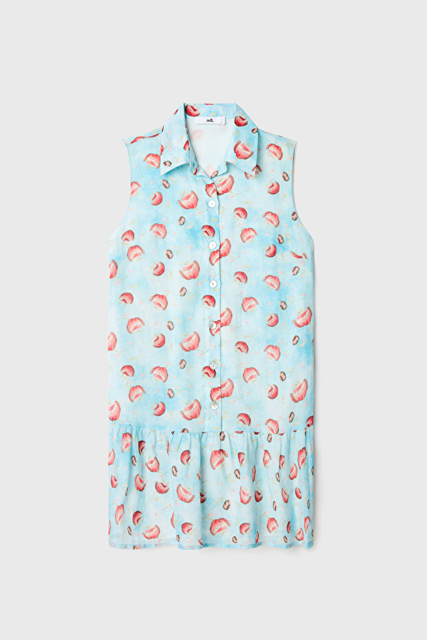 Büzgülü Mini Elbise - 7