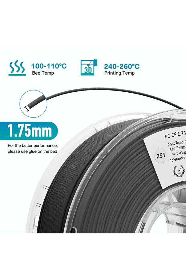Polikarbon-cf (PC-CF) Filament, 1 Kg - 4