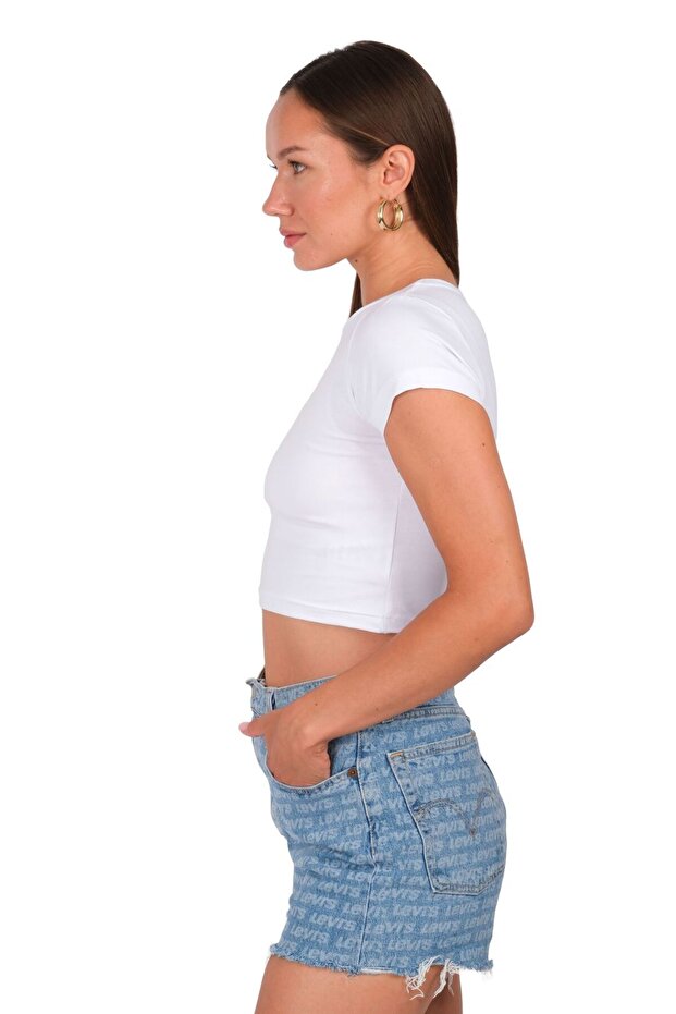 Kadın Basic Baby Tee - C523 - 3