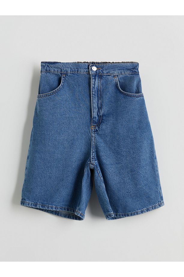 Bermuda Fit Kadın Jean Şort - 5