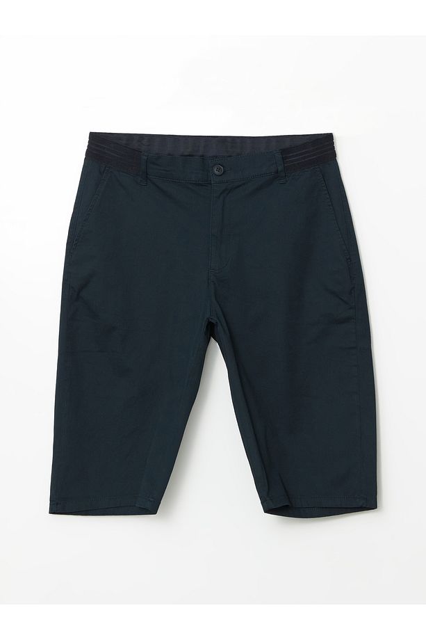 Standart Kalıp Gabardin Erkek Şort - 5