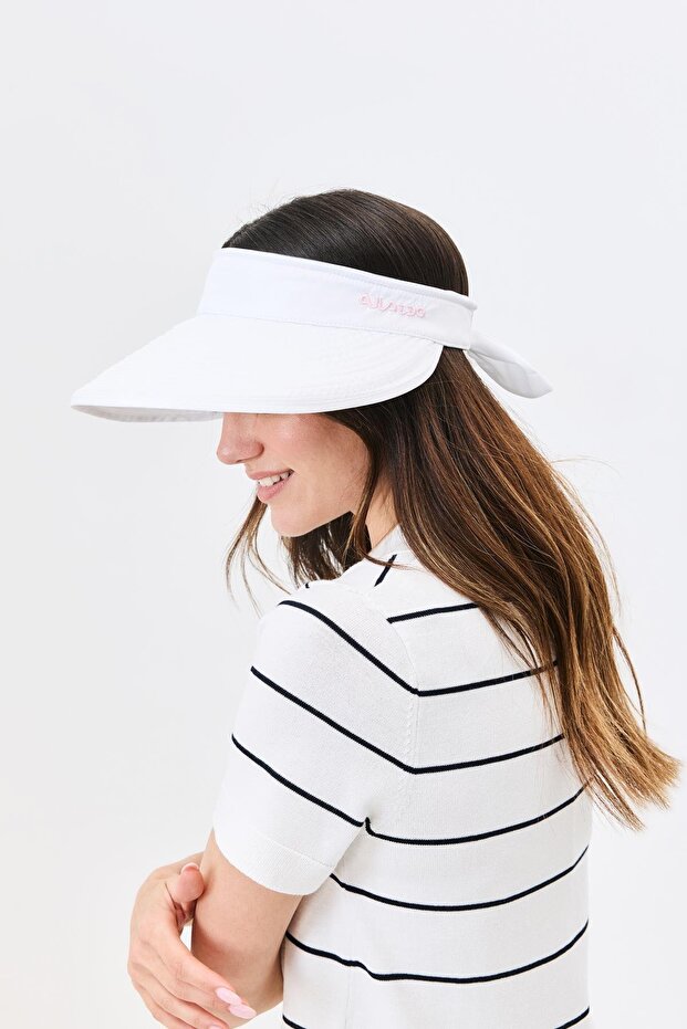 Micro Fabric Zippered Adjustable Sports Running and Tennis Cap Y25730-30 White