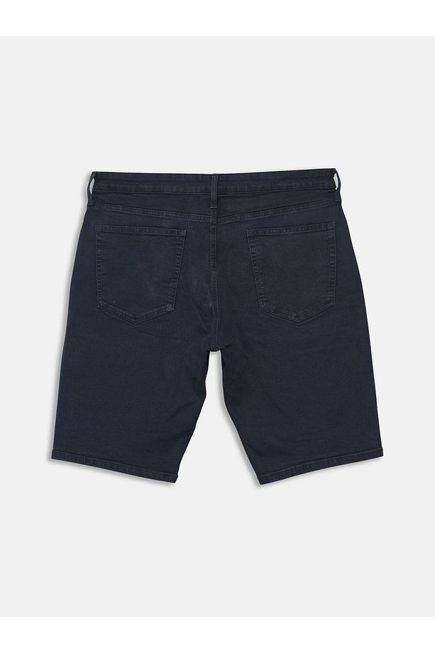 LCW Jeans Siyah Standart Kalıp Erkek Jean Şort - 2