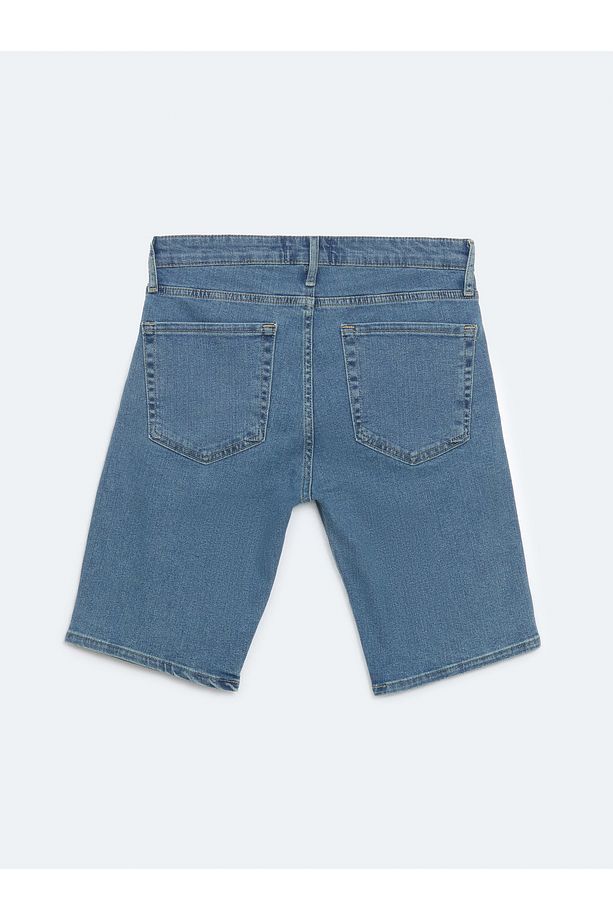 Skinny Fit Erkek Jean Şort - 6