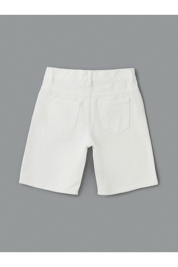Beli Ayarlanabilir Lastikli Erkek Çocuk Jean Şort - 3