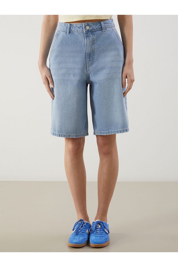 Bermuda Fit Kadın Jean Şort - 2