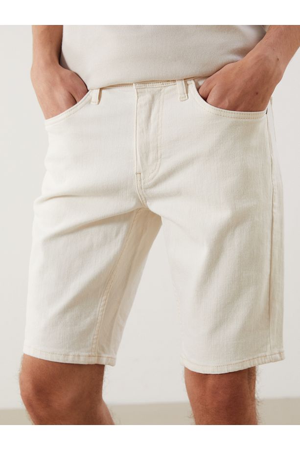 Slim Fit Erkek Jean Şort - 3