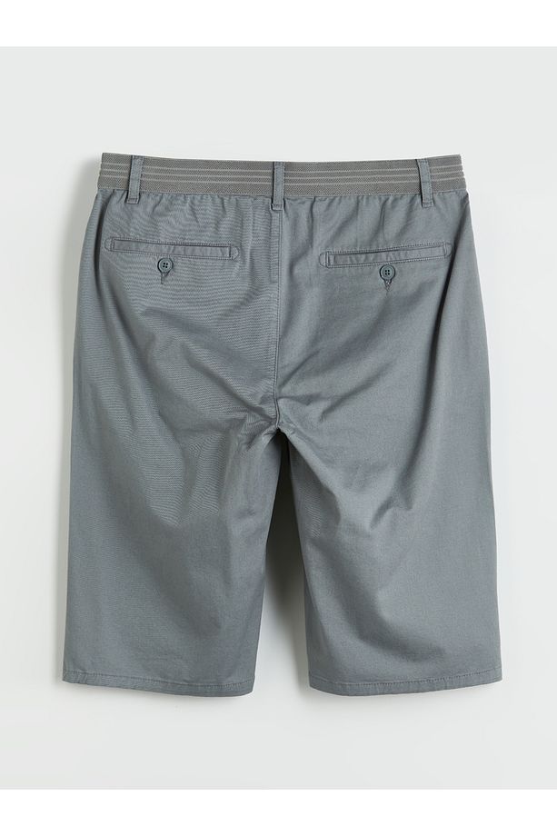 Standart Kalıp Gabardin Erkek Şort - 6