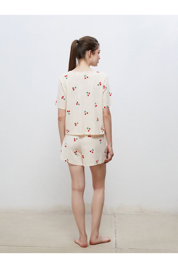Kadın Şortlu Pijama Takımı Anne Kız Kombini - 8