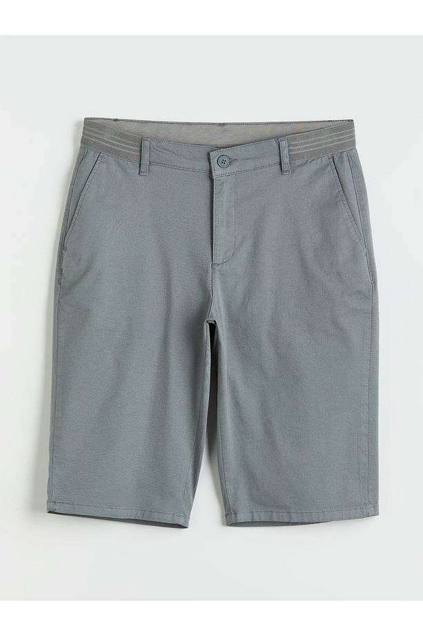 Standart Kalıp Gabardin Erkek Şort - 5
