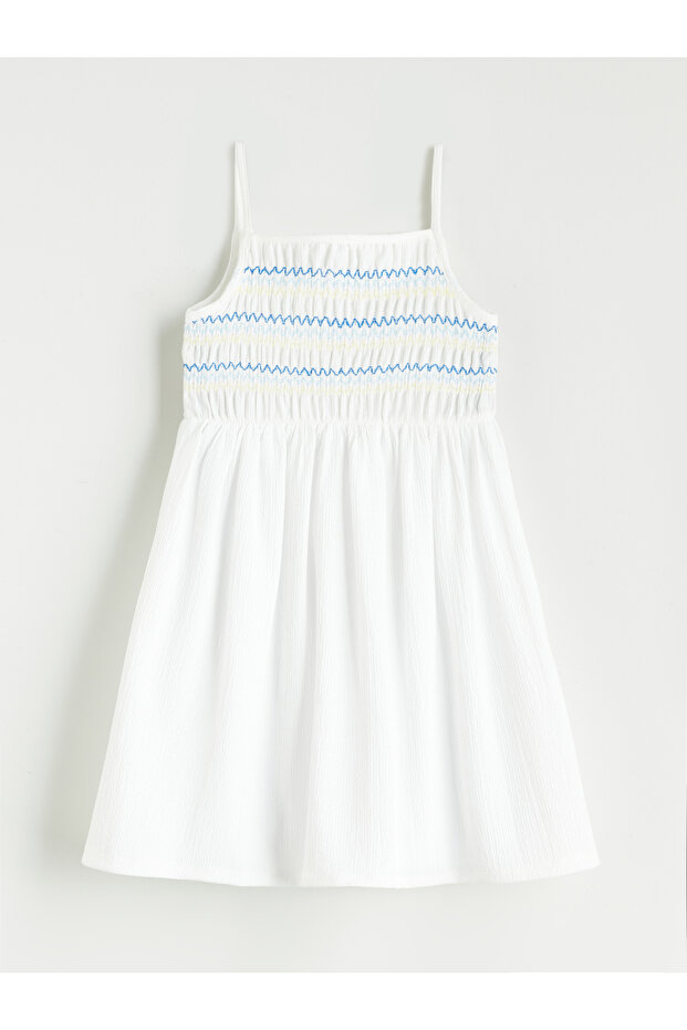 Kare Yaka Kız Çocuk Elbise - 2