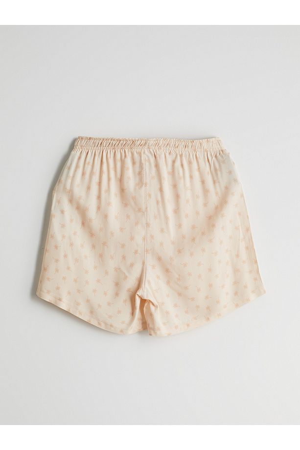 Beli Lastikli Baskılı Kadın Şort Pijama Altı - 2