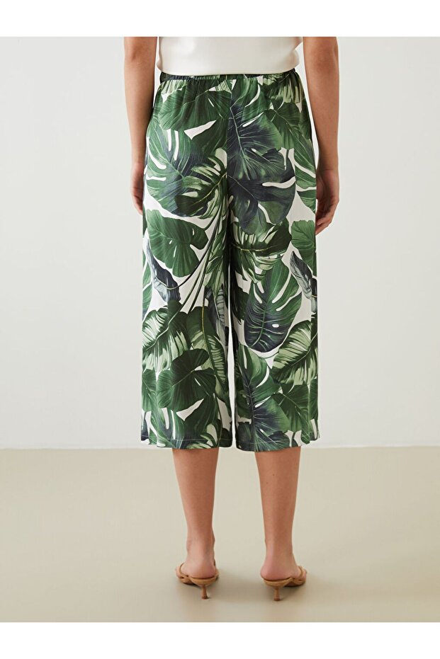 Create Your Style from Uzg Store |   Patterned Women's Capri with Elastic Waist - 4