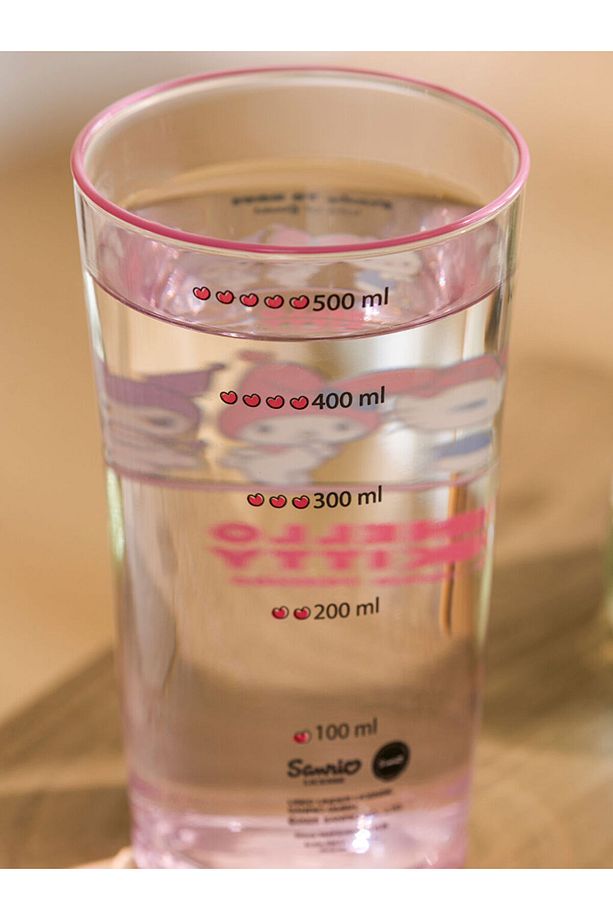 Karişik Hello Kitty Baskılı Cam Bardak 500 ml - 5