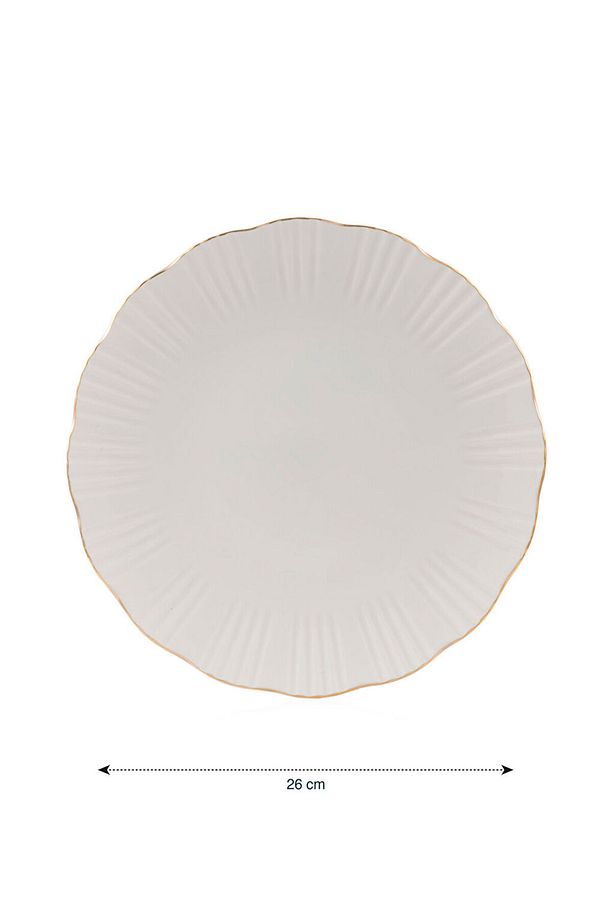 Karişik Desenli Porselen Servis Tabağı 26 cm - 4