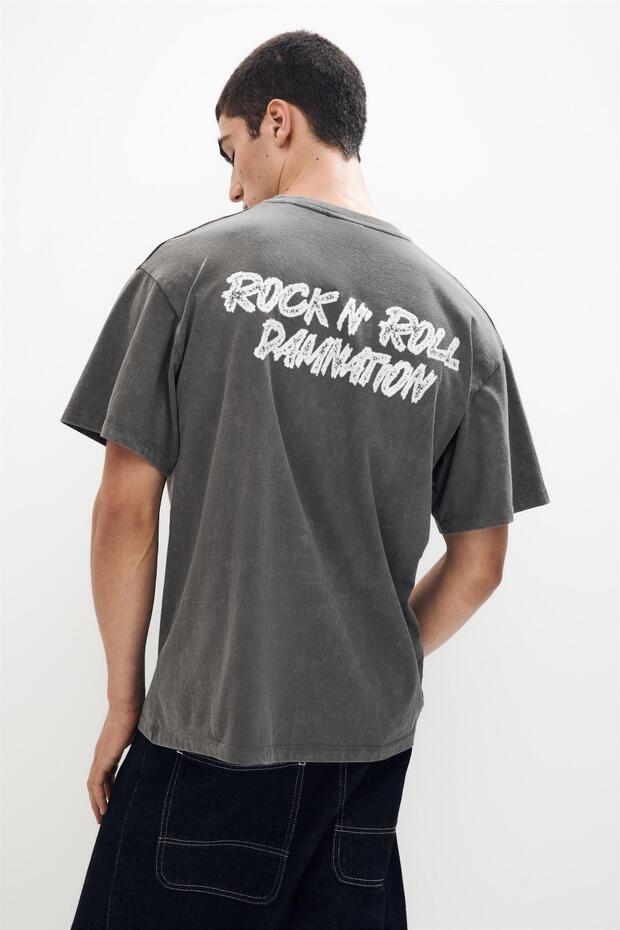 Gri AC/DC tişört - 4