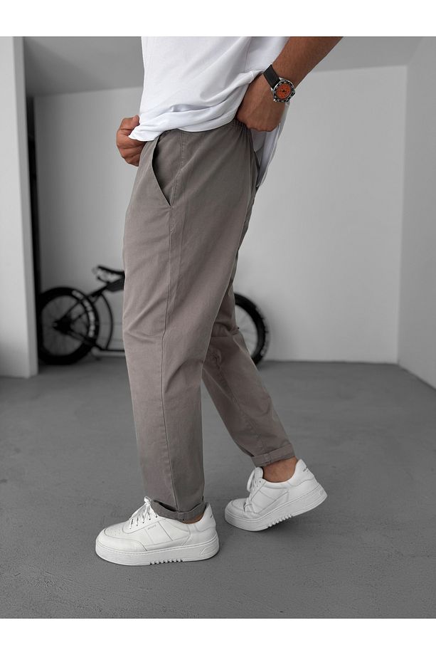 Gri Havuç Kesim Gabardin Pantolon C-6554 - 4