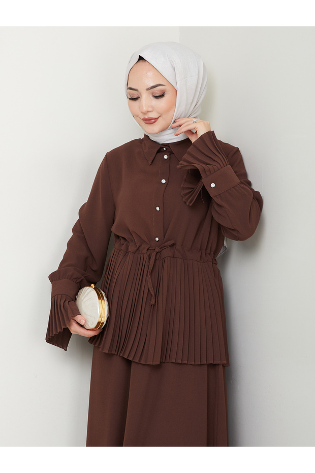 طقم تيستيور بتفاصيل مربعة مقطوعة - 8