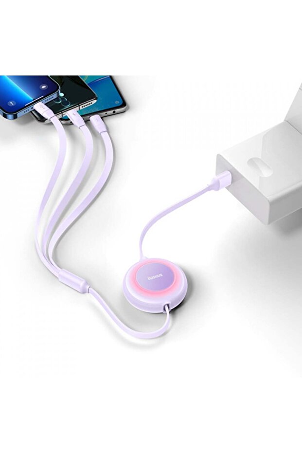 Retractable Data Cable - Baseus Bright Mirror 2 (CAMJ010005) - Purple - 4