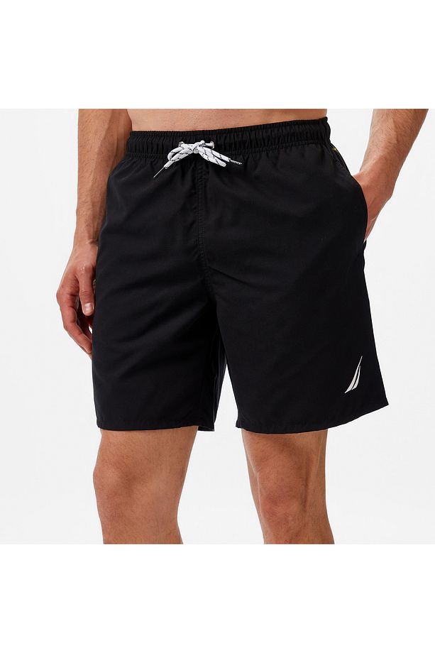 Erkek Siyah Regular Fit Deniz Şortu - 4