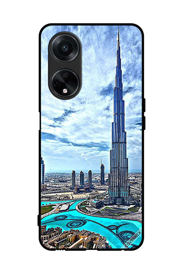 غطاء حماية لهاتف Oppo A98 5G برج خليفة، غيوم تلامس السحاب