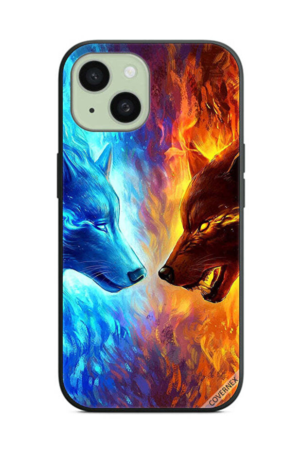 غطاء حماية لهاتف Apple iPhone 15 Plus - ذئب الماء والنار