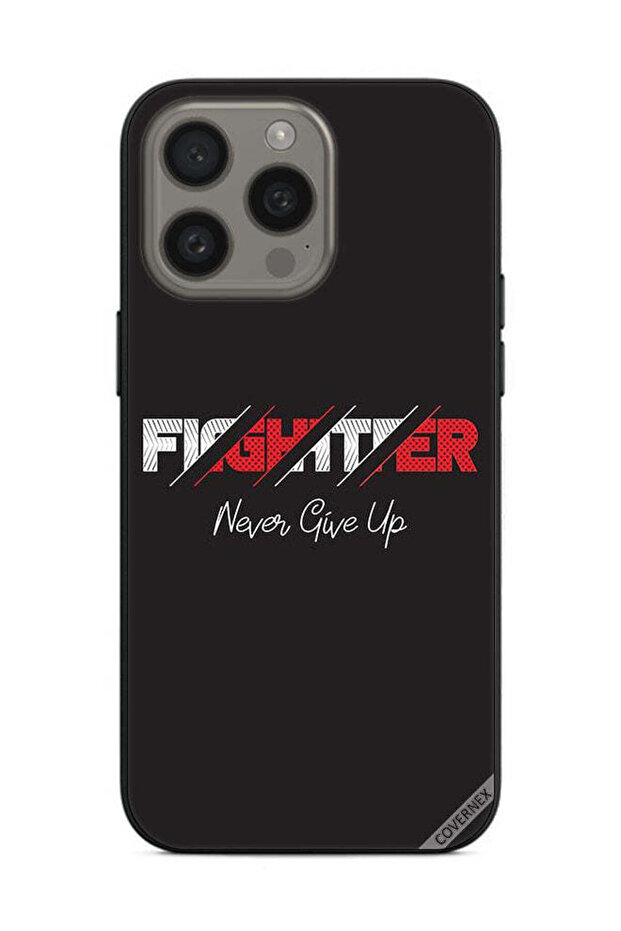 غطاء حماية لجهاز Apple iPhone 15 Pro Max Fighter Never Give Up