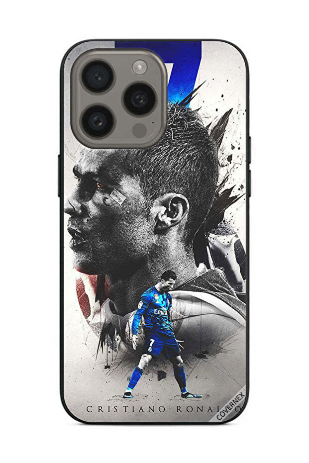 غطاء حماية لهاتف Apple iPhone 15 Pro Max خلفية كريستيانو رونالدو