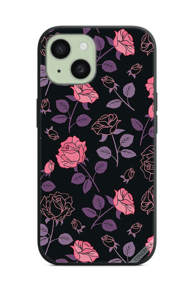 غطاء حماية لهاتف Apple iPhone 15 - زهور قوطية باستيل