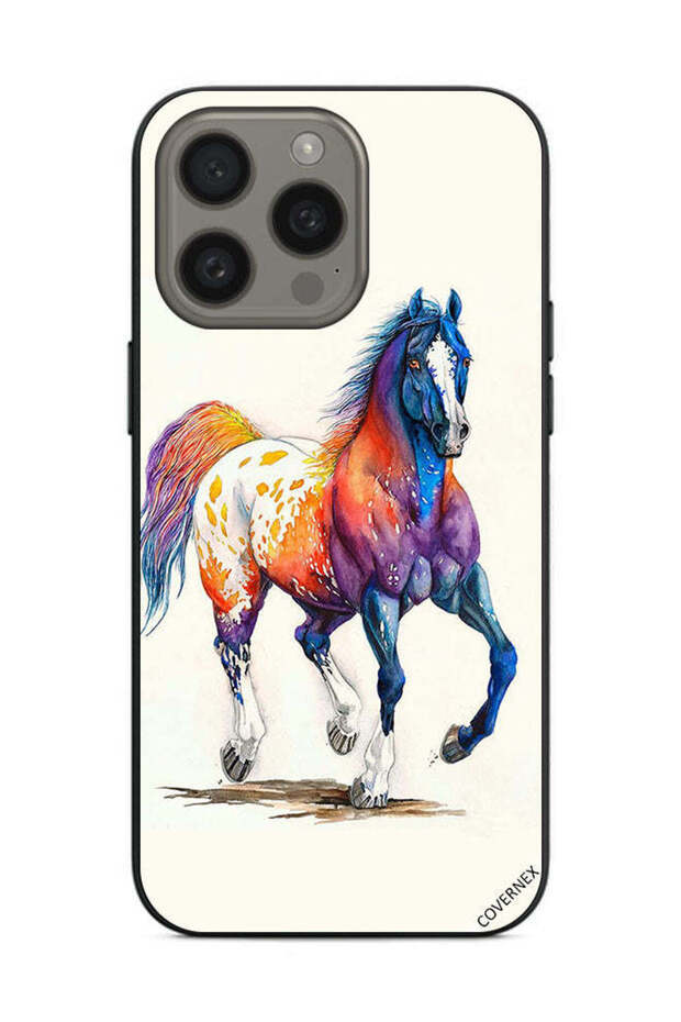 غطاء حماية لهاتف Apple iPhone 15 Pro Max - رسمة حصان