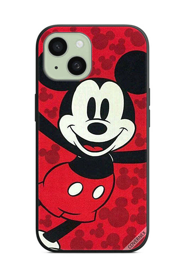 غطاء حماية لهاتف Apple iPhone 15 Plus ميكي ماوس سعيد
